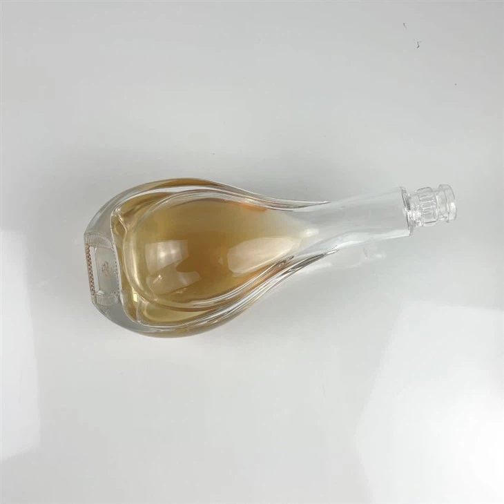 500ml 580g Drop Shaped Gin Vodka Whisky Brandy Tequila Glass Bottles For Packaging